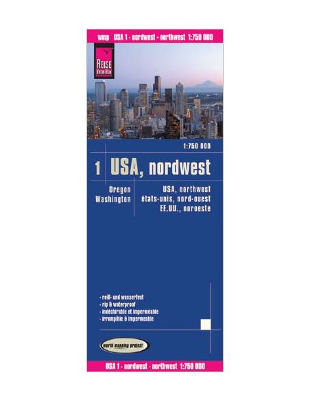 RKH USA 1, Nordwest: Washington und Oregon - Északnyugat-USA térkép