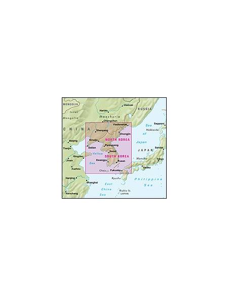 Korea (Észak és Dél) térkép - Korea - North and South