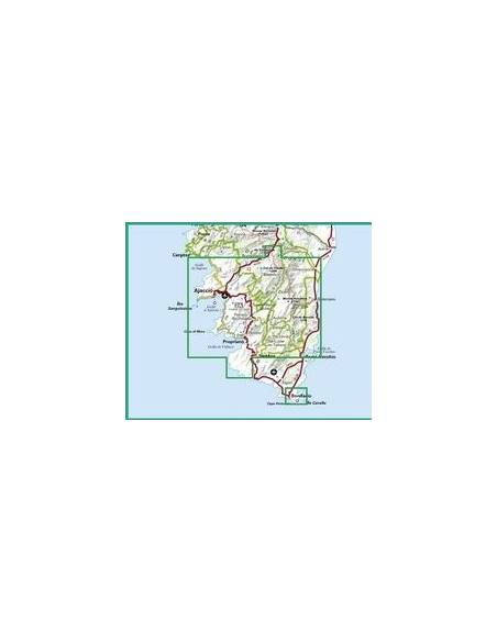 IGN 031 Ajaccio, Porto Vecchio, Aiguilles de Bavella, Monte Renoso kerékpáros és turistatérkép (TOP75)
