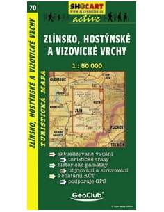 SC 70 Zlinsko, Hostinské a Vizovické Vrchy térkép