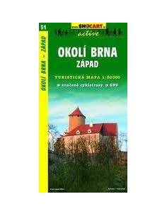 SC 51 Okolí Brna / Zapad - Nyugat Brno környéke túratérkép