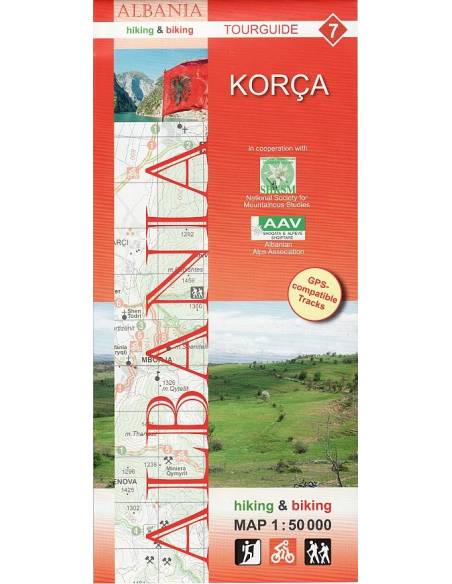 Albánia 7. Korça turistatérkép