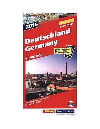 Németország - Deutschland autótérkép 2016