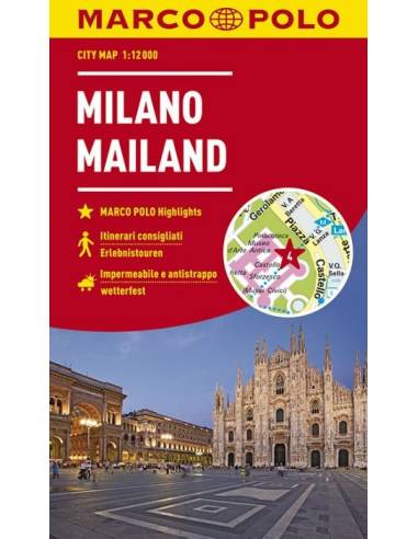 Mailand - Milánó city map -laminált - MARCO POLO