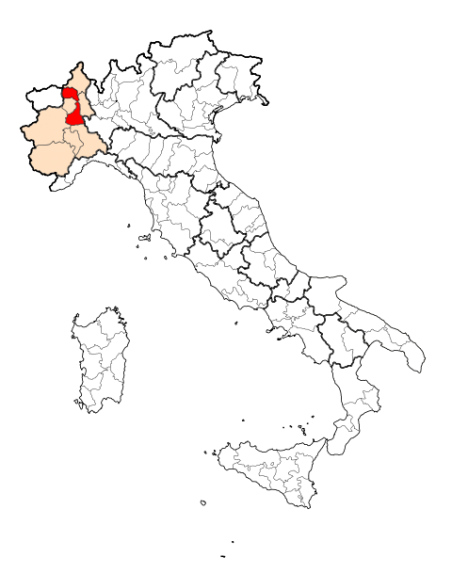 Vercelli térkép
