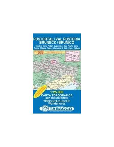 TO 033 Pustertal - Val Pusteria, Bruneck - Brunico térkép