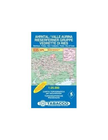 TO 035 Valle Aurina - Ahrntal Vedrette di Ries Rieserferner Gruppe térkép