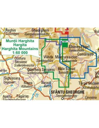 Hargita-hegység térkép - Munţii Harghita