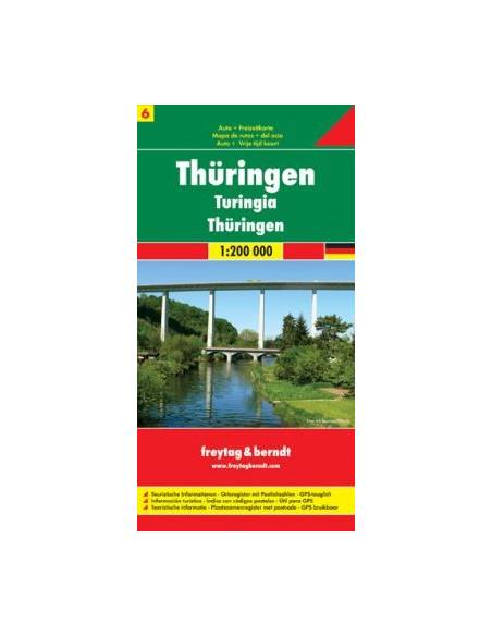 Türingia térkép-Thüringen