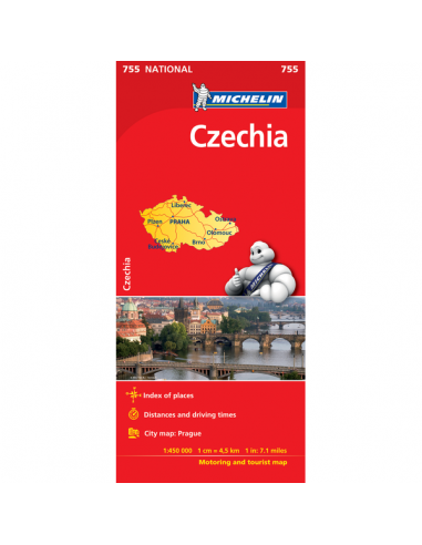 MN 755 Czechia - Csehország térkép
