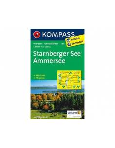 KK 180 Starnberger See - Ammersee túra- és kerékpáros térkép
