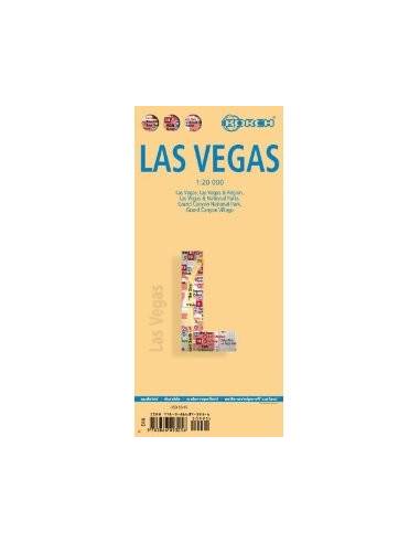 Las Vegas, Vegasi régió térkép -laminált - BORCH