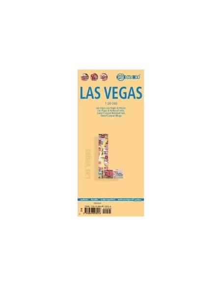 Las Vegas, Vegasi régió térkép -laminált - BORCH