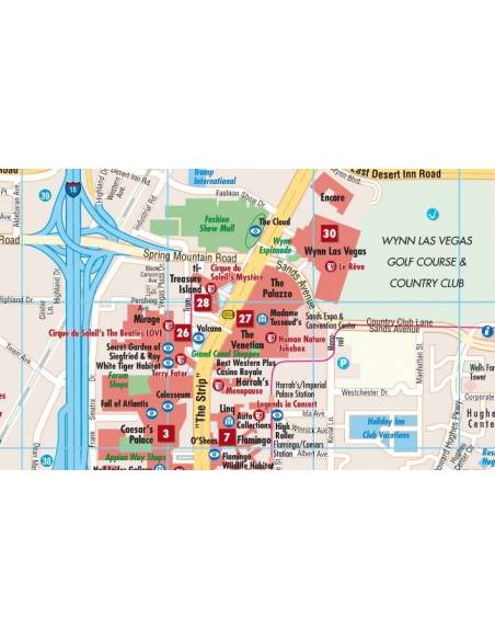 Las Vegas, Vegasi régió térkép -laminált - BORCH