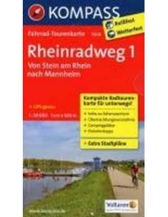 KK 7008 Rheinradweg 1. Stein am Rhein-Mannheim kerékpáros...