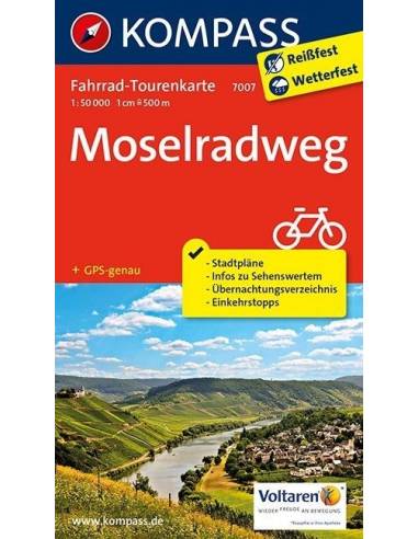 KK 7007 Moselradweg laminált kerékpártérkép