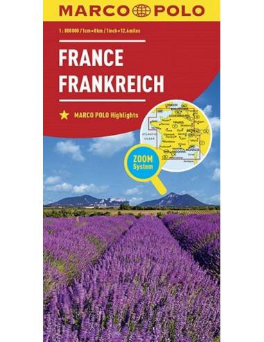 Franciaország ZOOM autótérkép - MARCO POLO