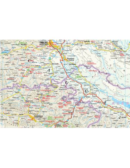 RKH Caucasus - Kaukasus: Armenia, Azerbaijan, Georgia - Kaukázus: Örményország, Azerbajdzsán, Grúzia térkép