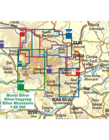 Bihar-hegység térkép -Munţii Bihor