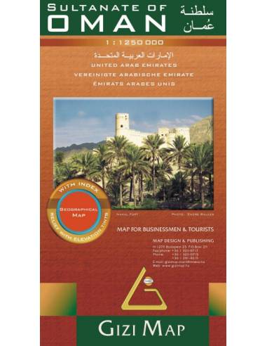 Omán és az Egyesült Arab Emirátusok térkép