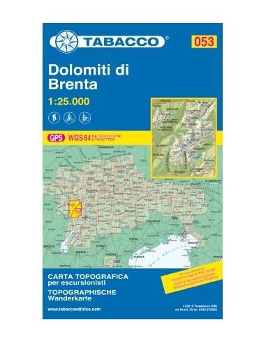 TO 053 Dolomiti di Brenta turistatérkép