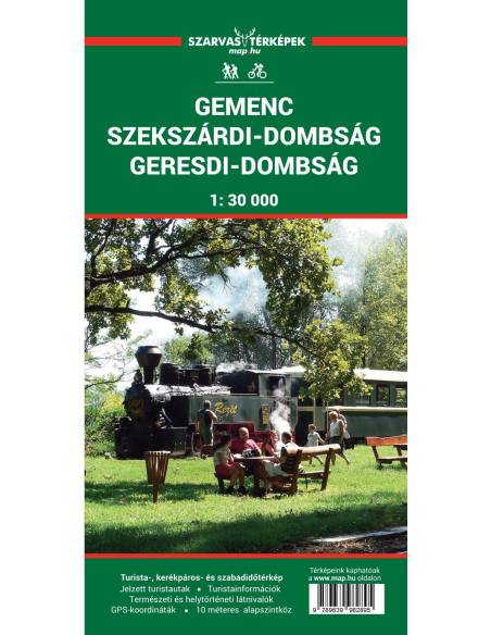 Szekszárdi-dombság - Geresdi-dombság - Gemenc turistatérkép