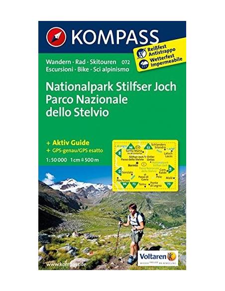 KK 072 Nationalpark Stilfster Joch - PN dello Stelvio túra-, sí- és kerékpáros térkép