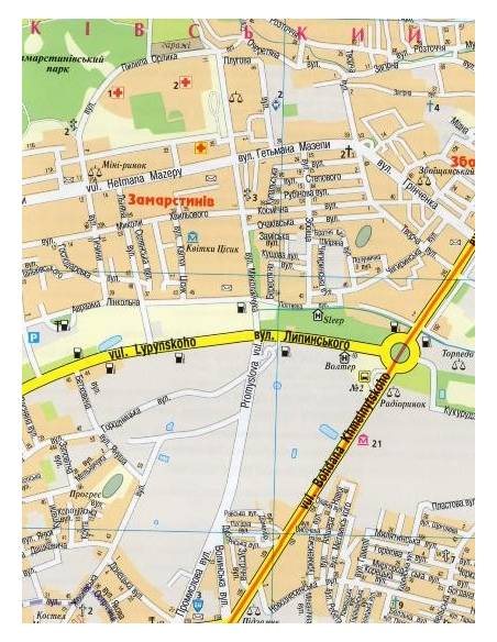 Lviv plan meszta - Lvov térkép