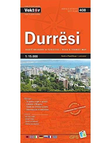 DURRESI VÁROSTÉRKÉP (408) laminált