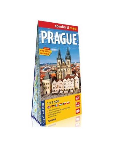 Prague comfort! map - Prága laminált térkép