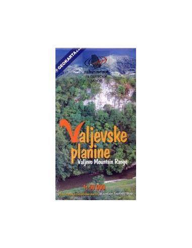 Valjevske planine turistatérkép