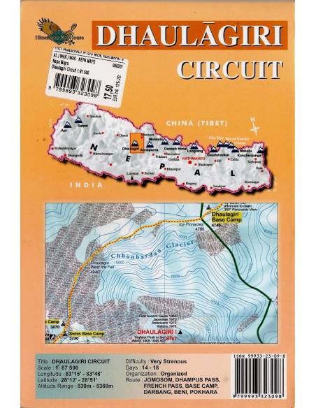 Dhaulágiri Circuit térkép