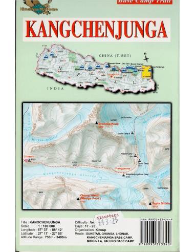 Kangchenjunga trekking térkép