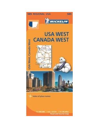 MN 585 Nyugat USA-Nyugat Kanada -  USA west-CANADA west - térkép