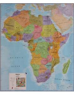 Africa - Afrika politikai falitérkép - íves