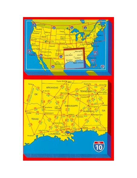 USA 10: Deep South - Mississippi völgy dél / Mexikói öböl térkép