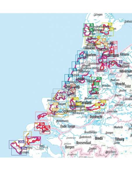 Radregion Holland - Hollandia fóliázott kerékpáratlasz