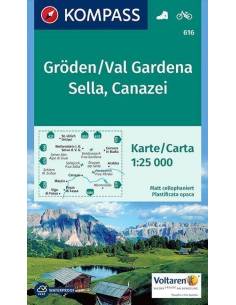 KK 616 Gröden, Val Gardena, Sella, Canazei túra- és...