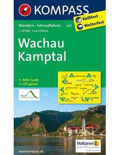 KK 207 Wachau - Kamptal túra- és kerékpáros térkép