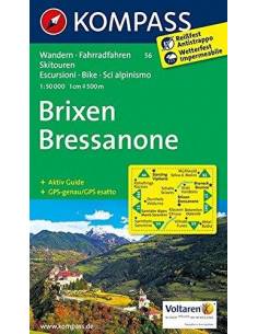 KK 56 Brixen / Bressanone túra-, sí- és kerékpáros térkép