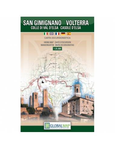 Volterra-San Gimignano e Casole d'Elsa turistatérkép