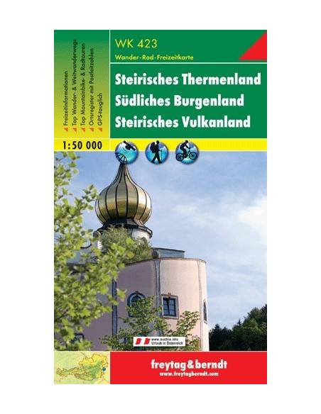 WK 423 Steirisches Thermenland - Südliches Burgenland - Steirisches Vulkanland túratérkép