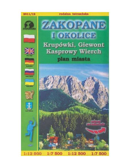Zakopane i okolice - Zakopane és környéke túra térkép