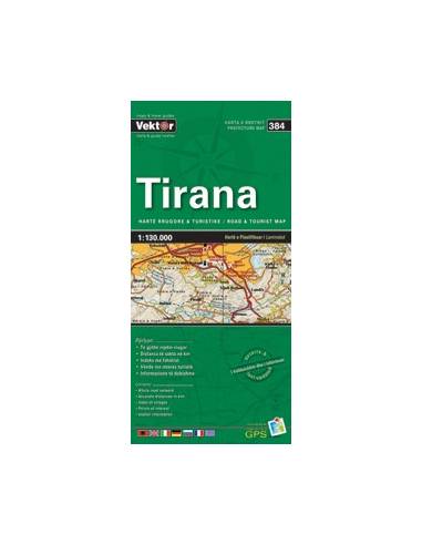 TIRANA (384) AUTÓS TURISTATÉRKÉP