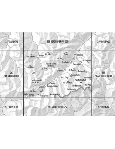 LZ 268 Julierpass topográfiai térkép