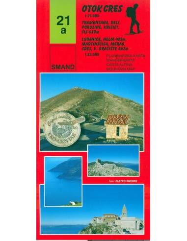 S 21a Otok Cres - Cres-sziget turistatérkép