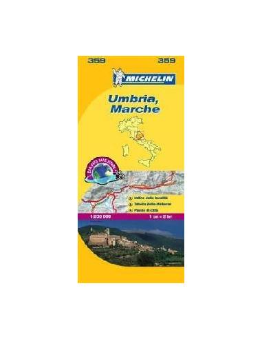 MN 359 Umbria - Marche térkép