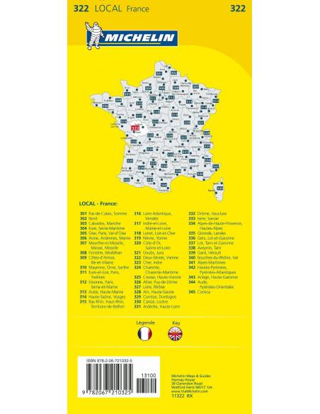 MN 322 Deux-Sévres - Vienne térkép