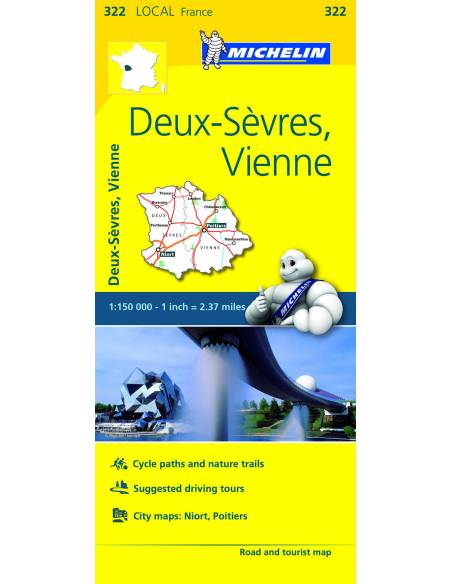 MN 322 Deux-Sévres - Vienne térkép