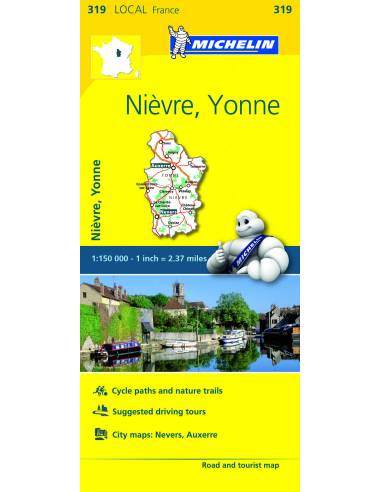 MN 319 Niévre - Yonne térkép